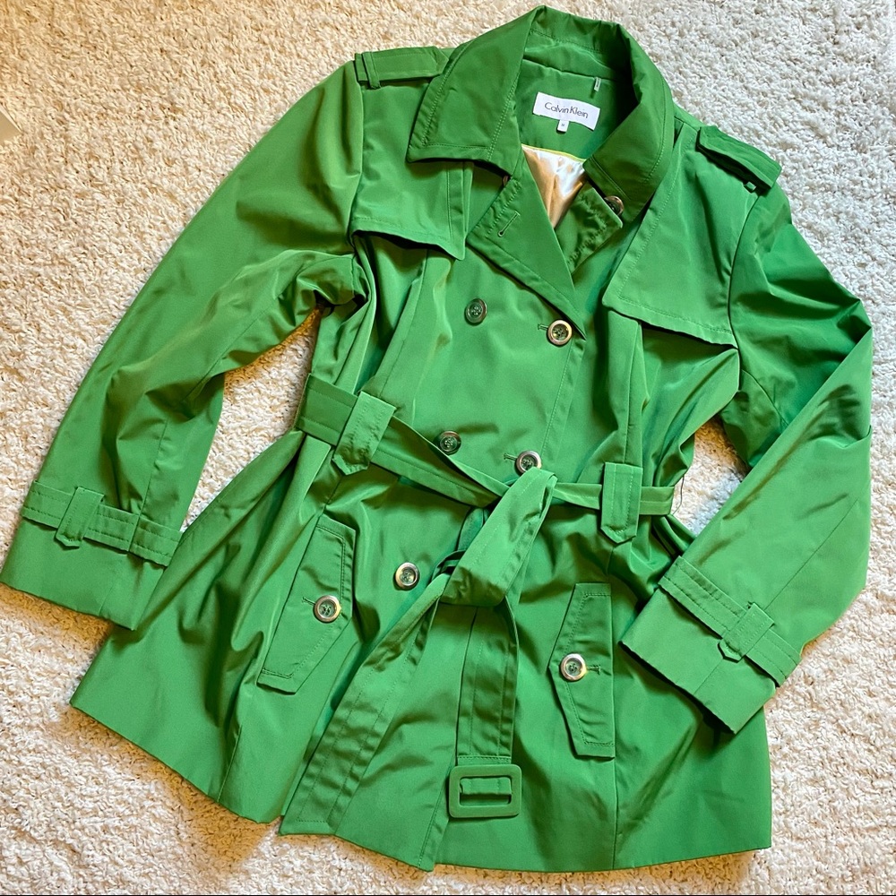 Like New. Calvin Klein Jacket: Green. Size 1X